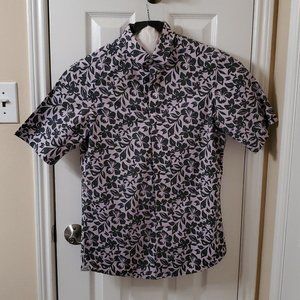 Crosby & Howard Men's Short Sleeve Button Up - Floral Pattern